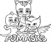 pj masks gekko owlette catboy logo coloring pages