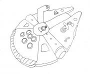 simple millenium falcon star wars ship 