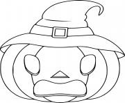 Sad Jack O Lantern Witch coloring pages