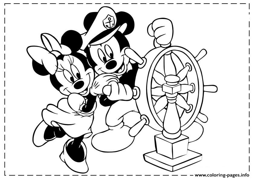 Mickey And Minnie As Sailor Disney 3f26 coloring