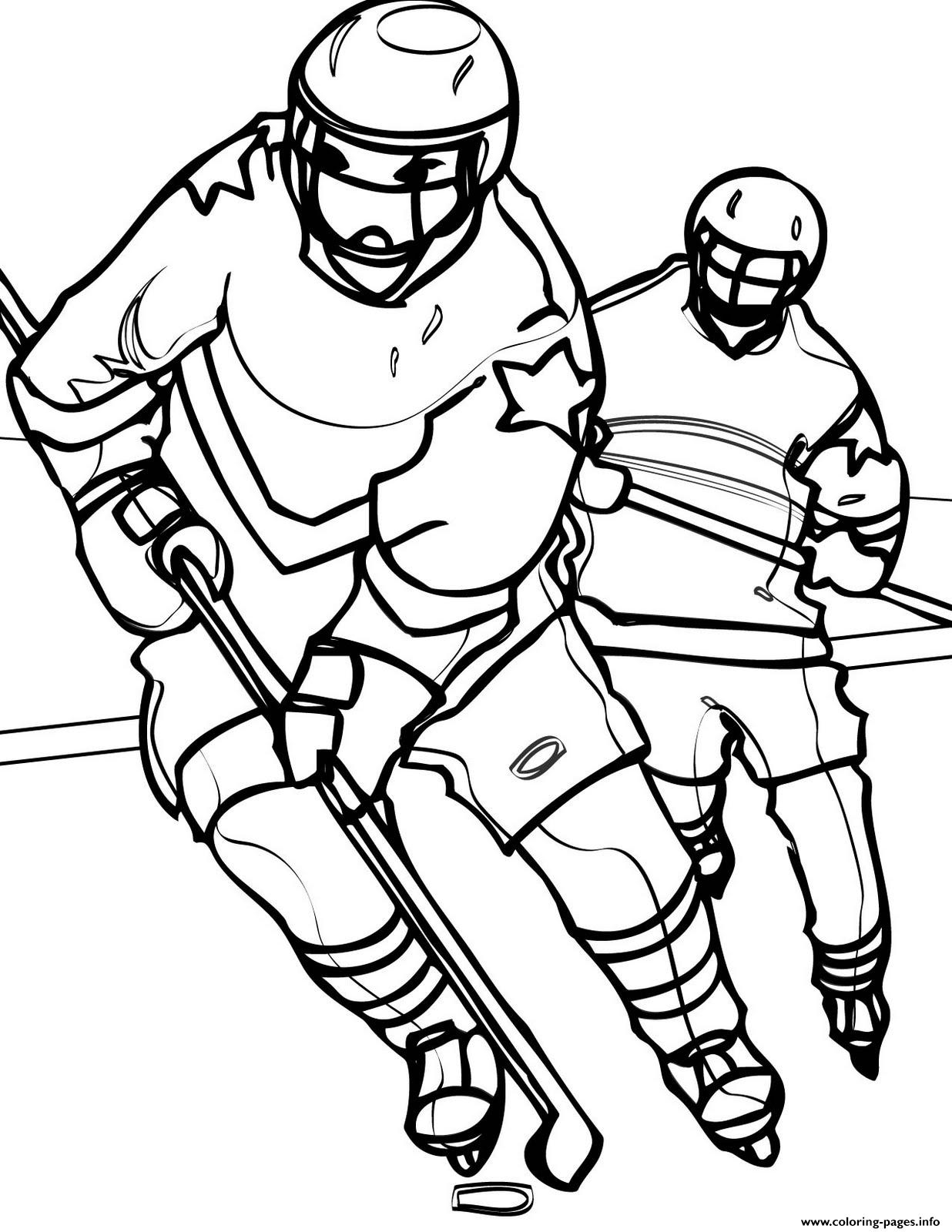 Playing Hockey S5eaf coloring
