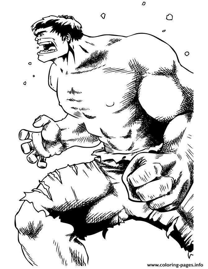 Classic Hulk Comic coloring