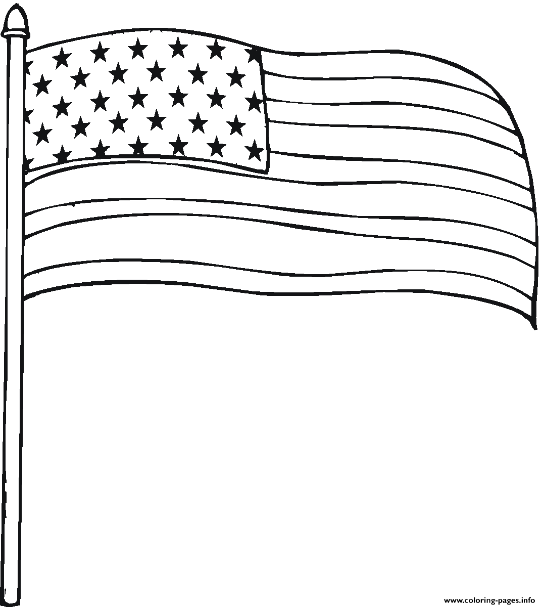 Country American Flag coloring