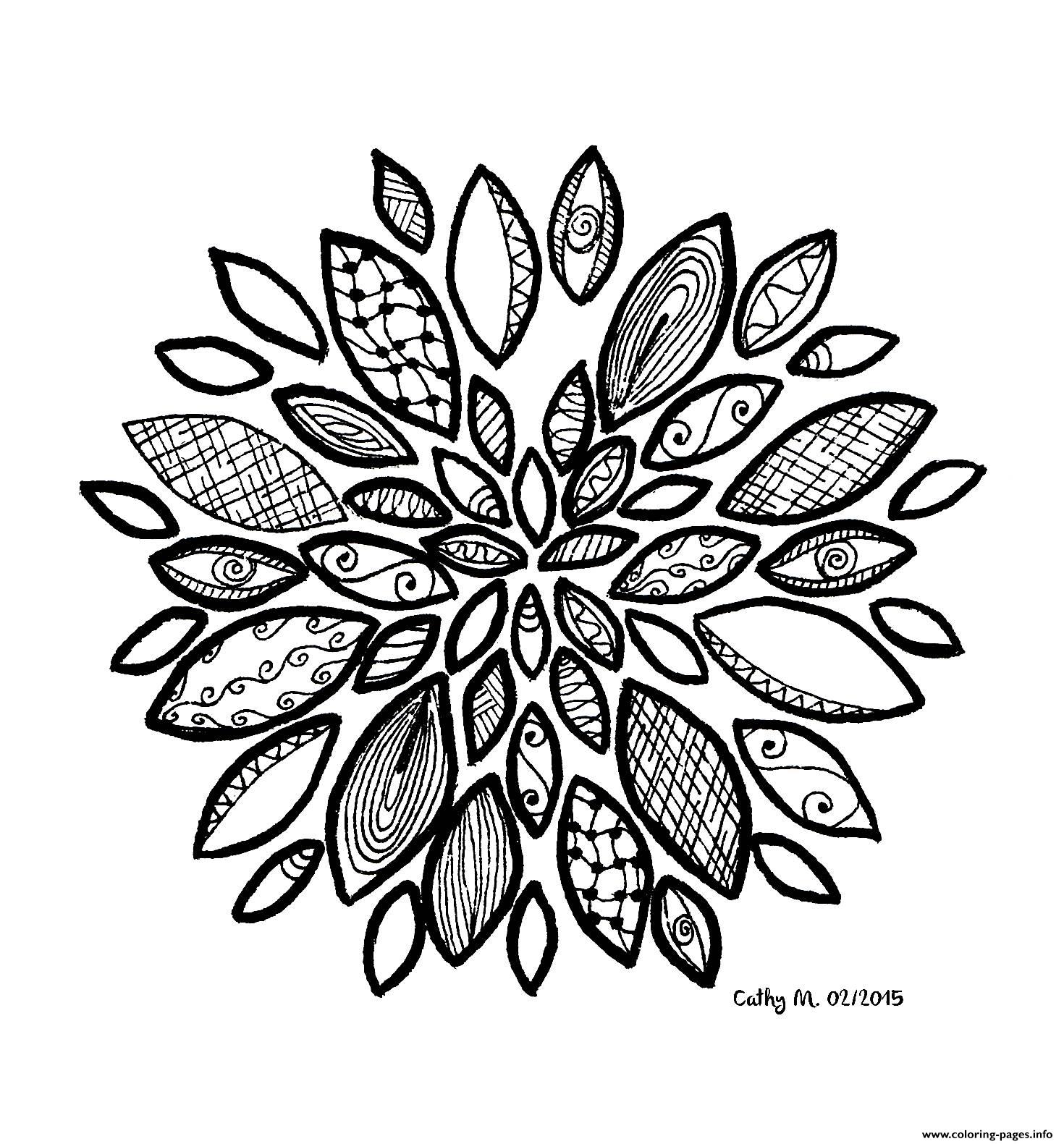 Adult Zentangle By Cathym 20 coloring