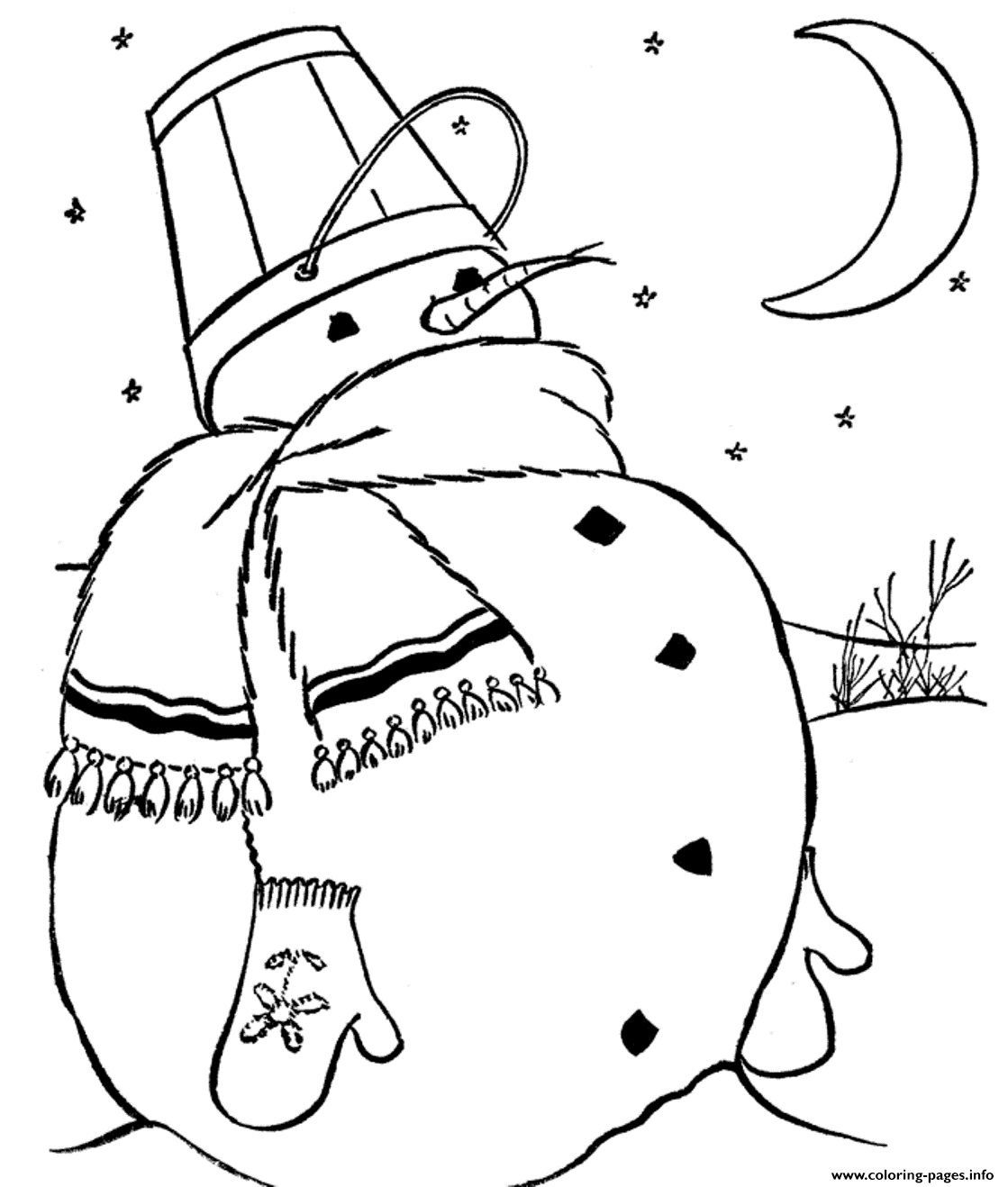 Lonely Snowman S To Print 2f20 coloring