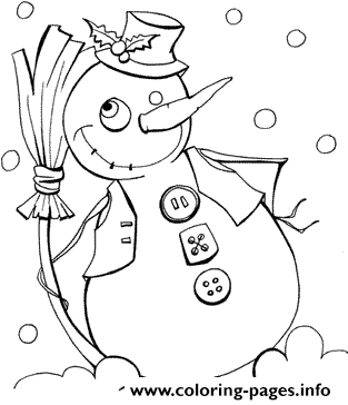 Smiling Snowman Winter S350e coloring