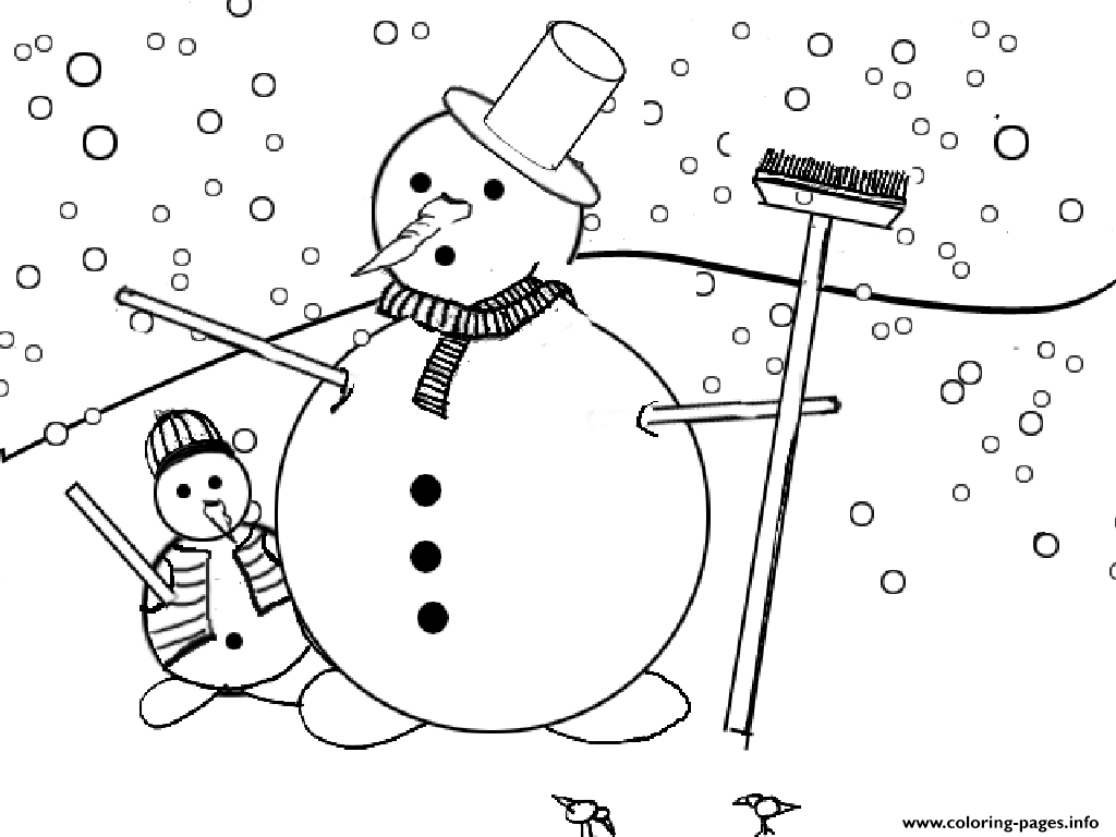 Snowman S Free For Kids 617b coloring