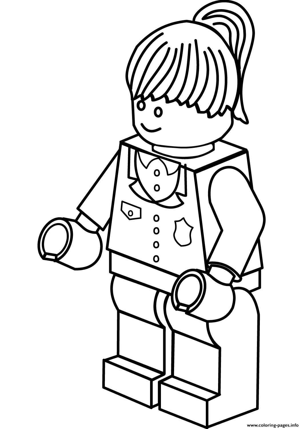 Lego Police Woman coloring