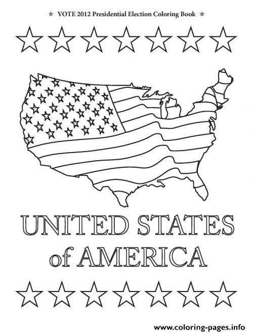 United States Of America Happy Presidents Day coloring