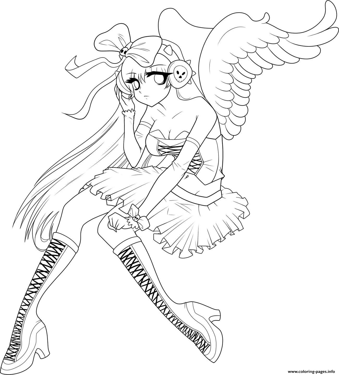 Anime Angel Girl 5 coloring