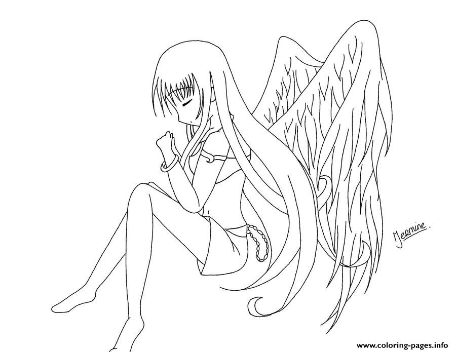 Anime Angel Girl 1 coloring