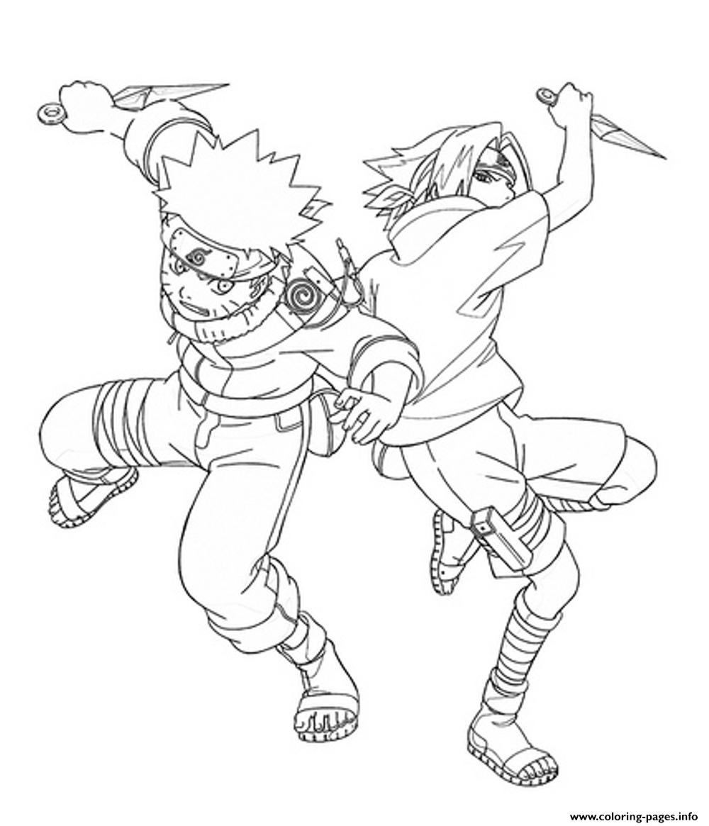 Anime Naruto And Sasuke1345 coloring