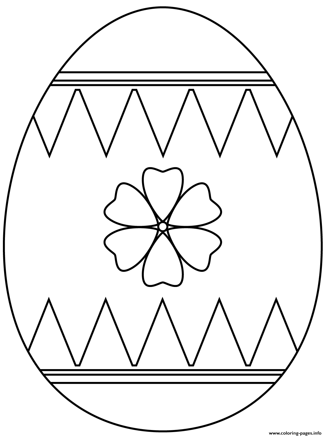 Easter Egg With Flower coloring