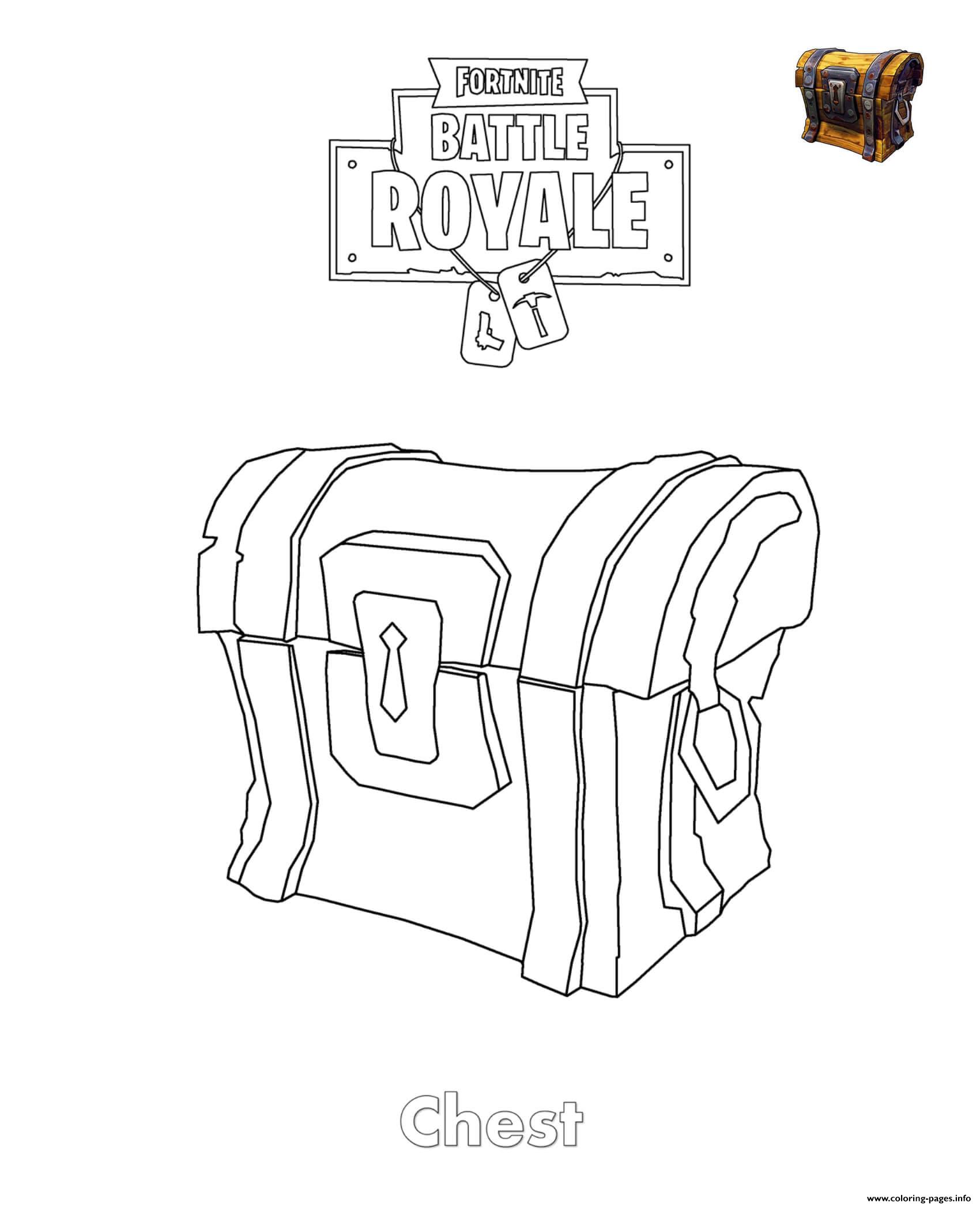 Chest Fortnite coloring