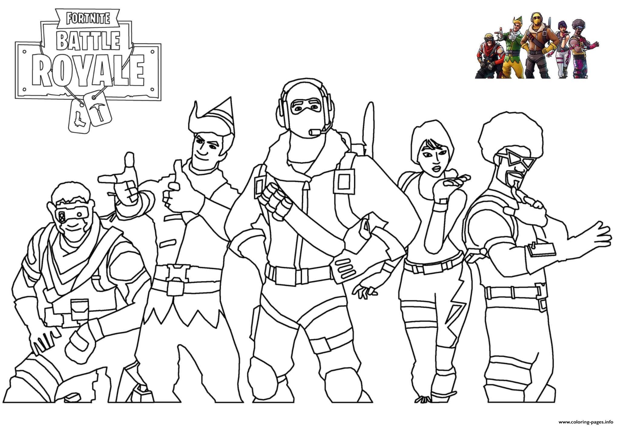 Skins Picture Fortnite coloring