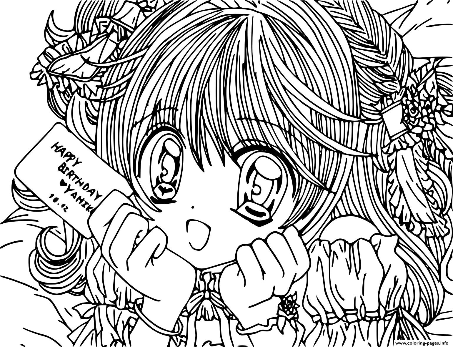 Anime Manga Girl Adult coloring