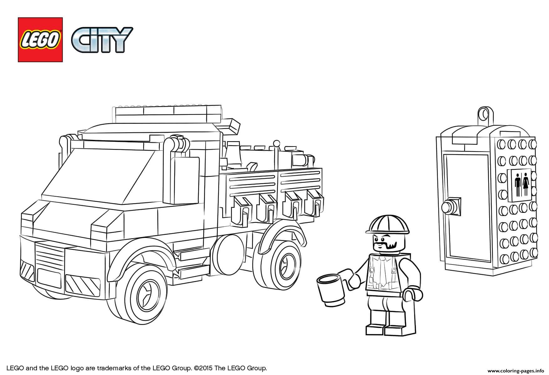 Lego City Service Truck coloring