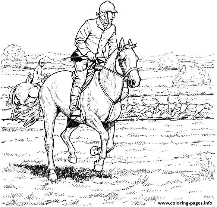 Horse And Rider Coloring page Printable