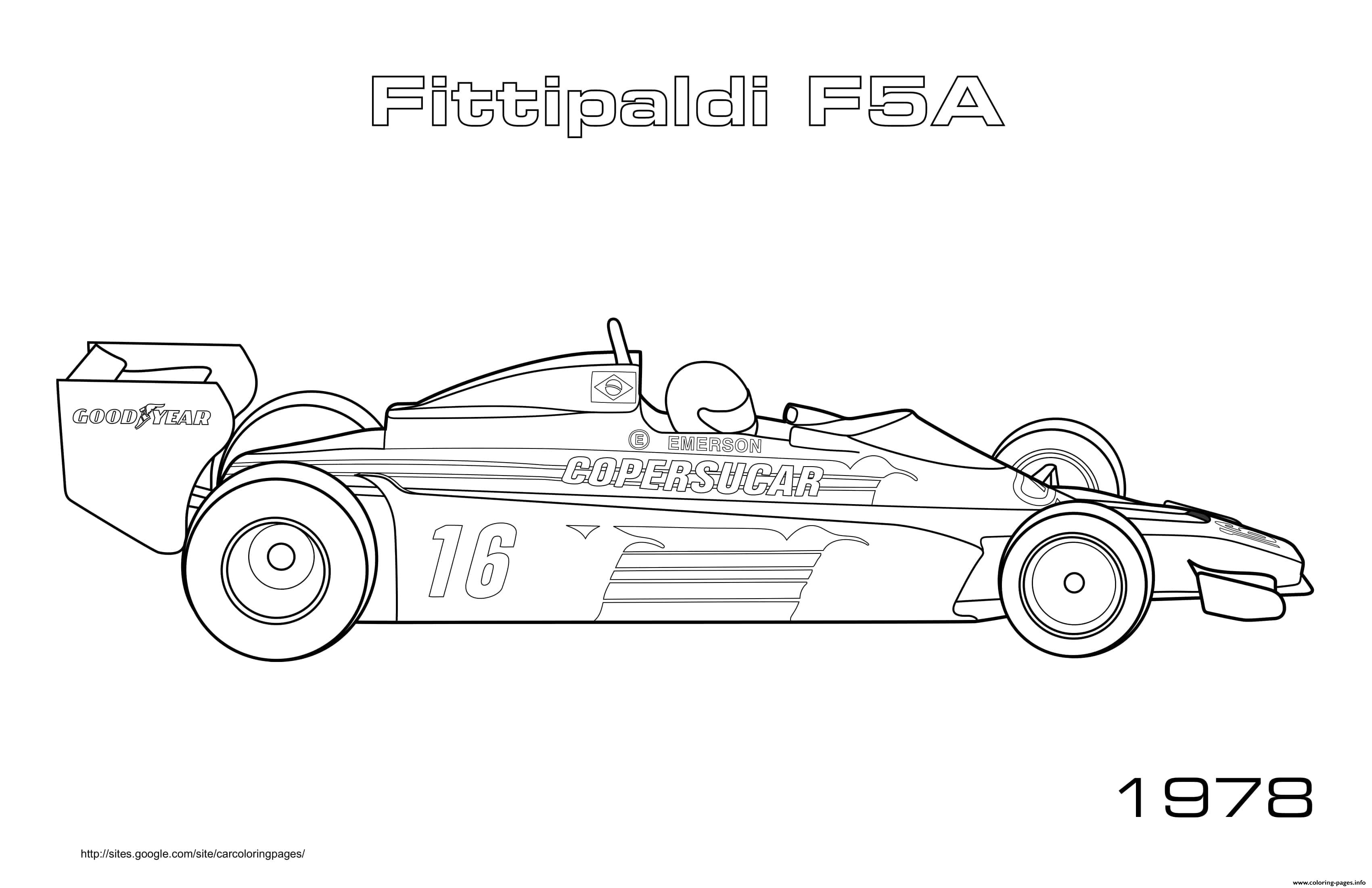 F1 Fittipaldi F5a 1978 coloring