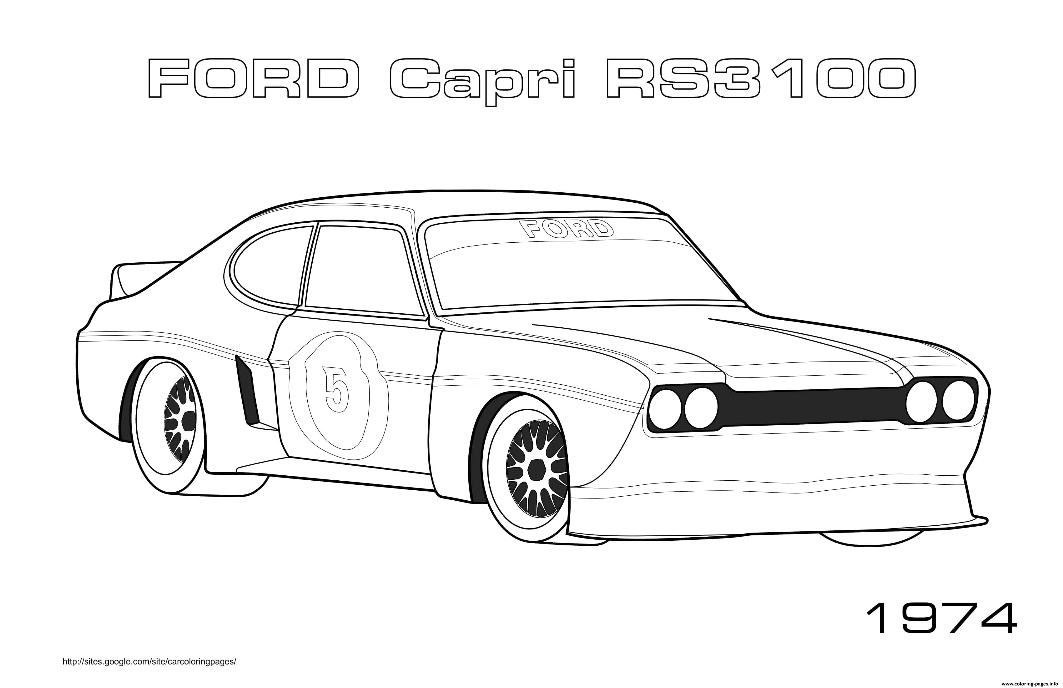 Ford Capri Rs3100 1974 coloring