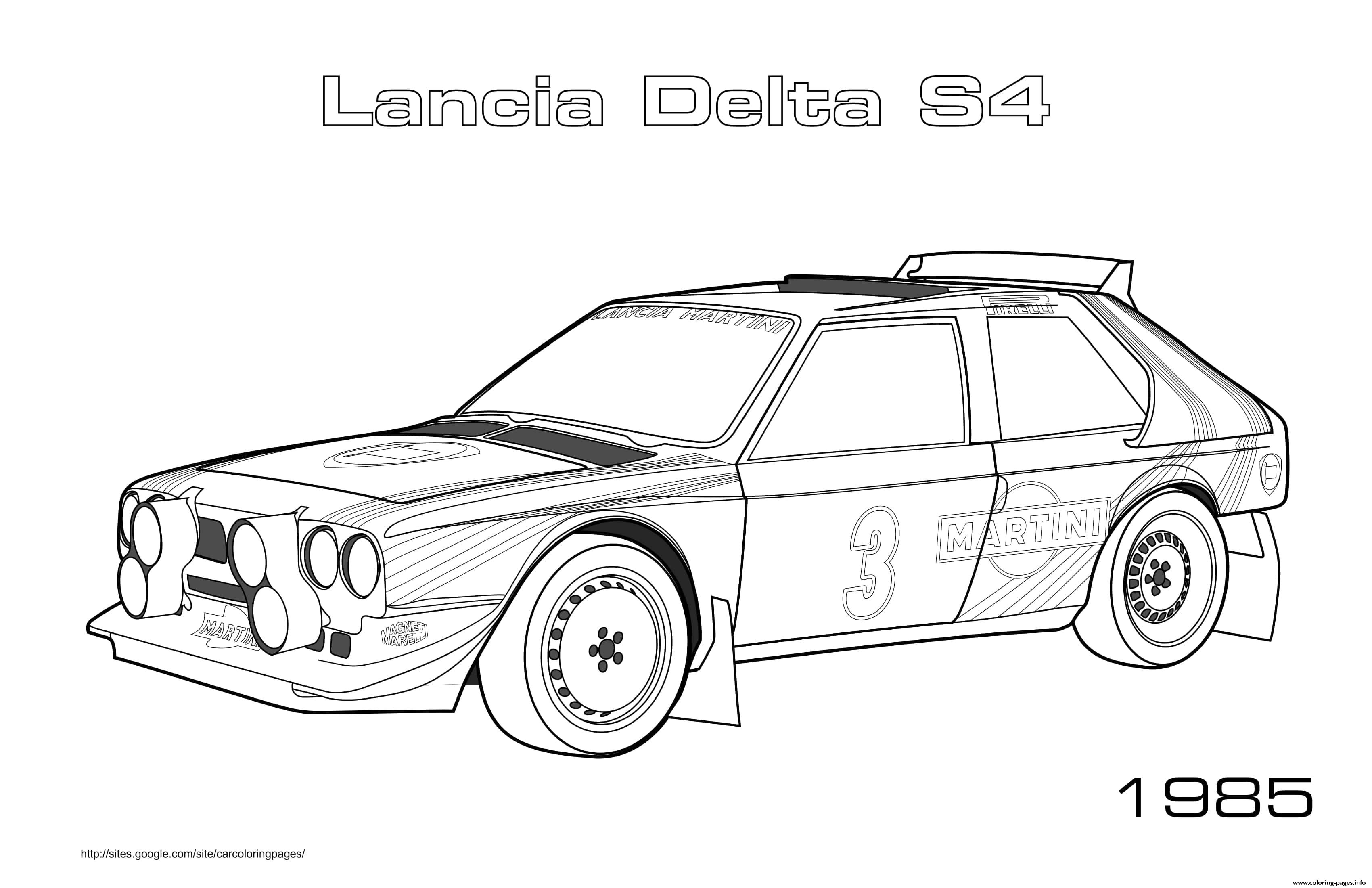 Lancia Delta S4 1985 coloring