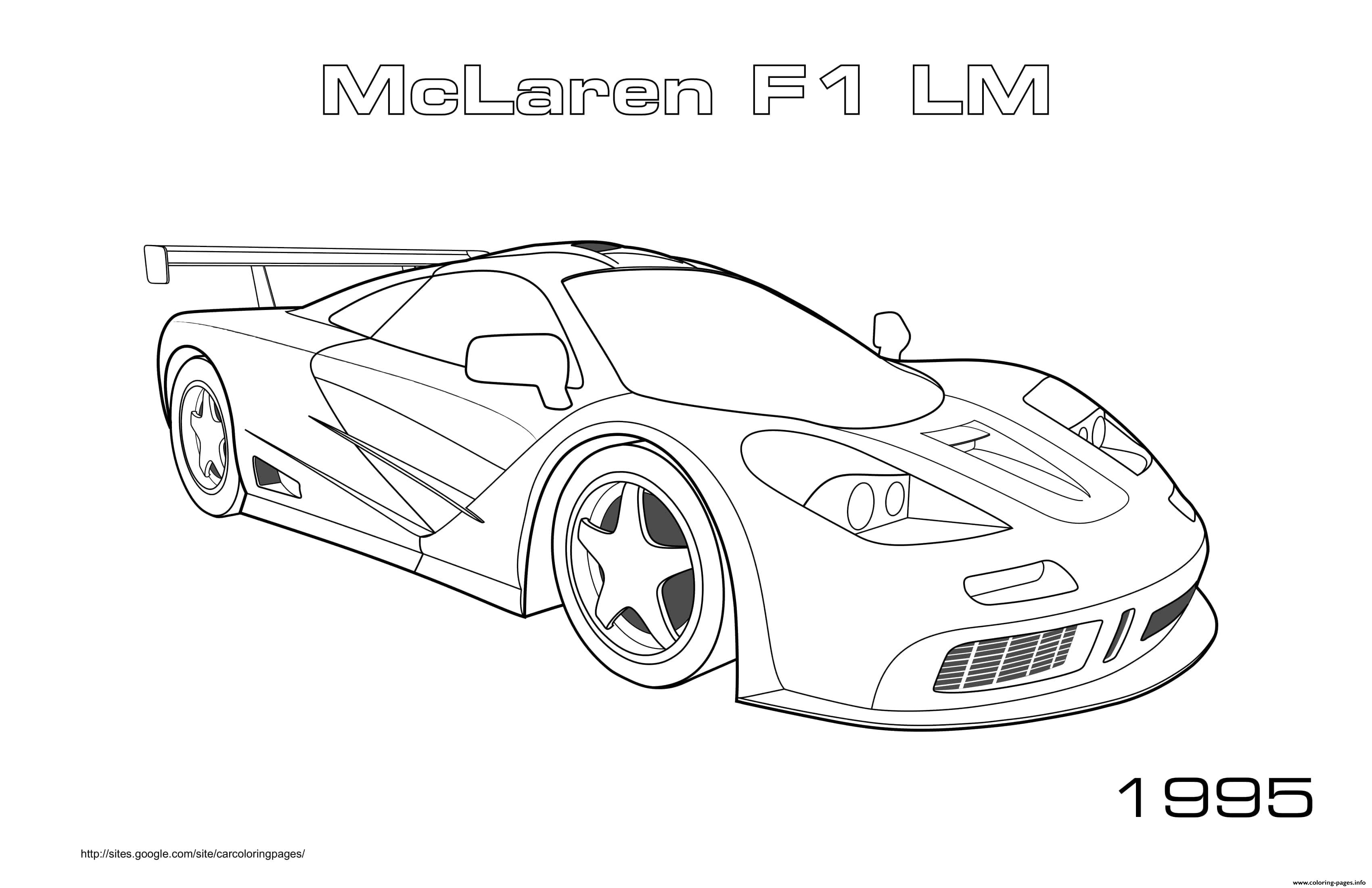 Mclaren F1 Lm 1995 coloring