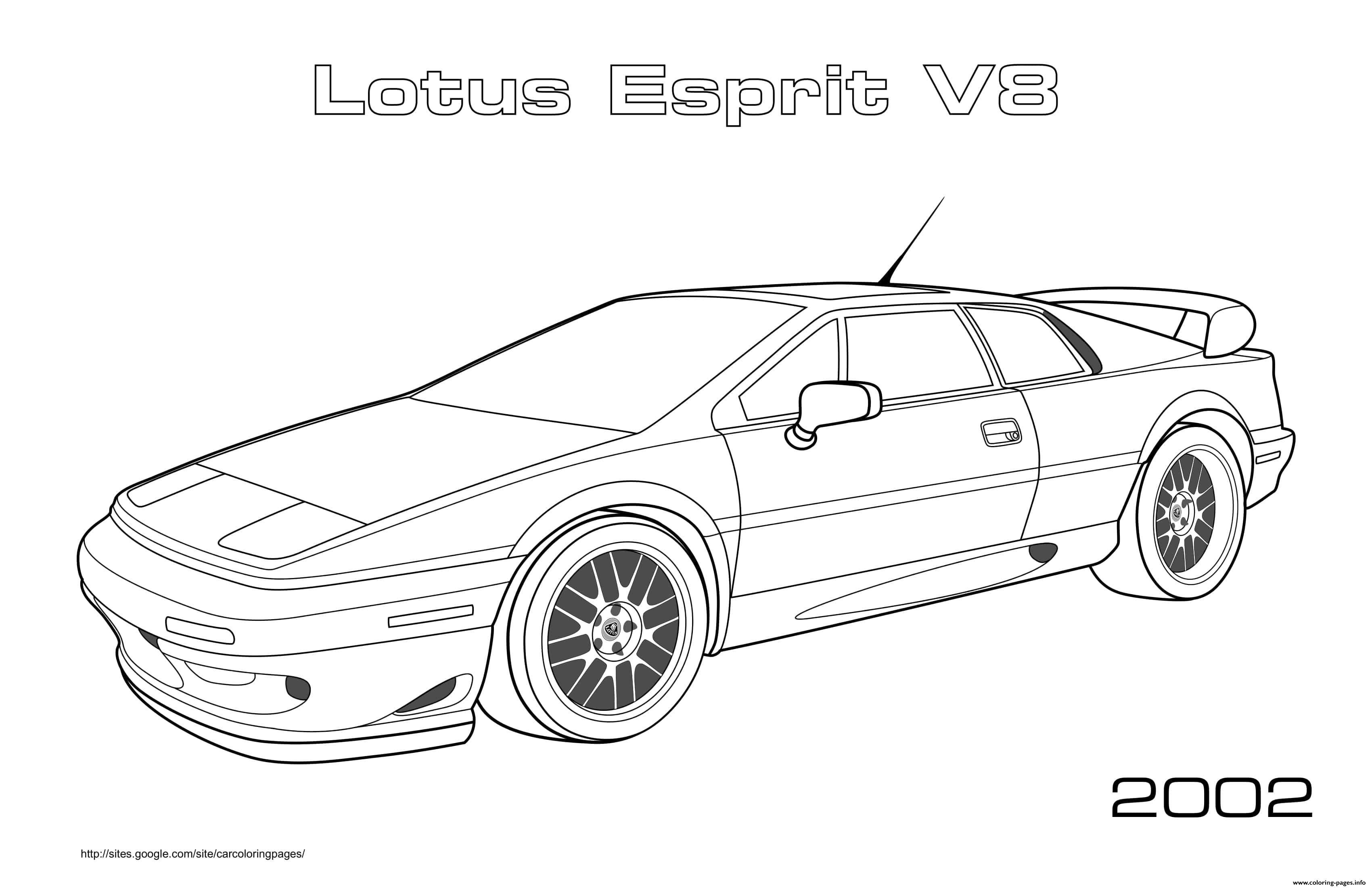 Lotus Esprit V8 2002 coloring
