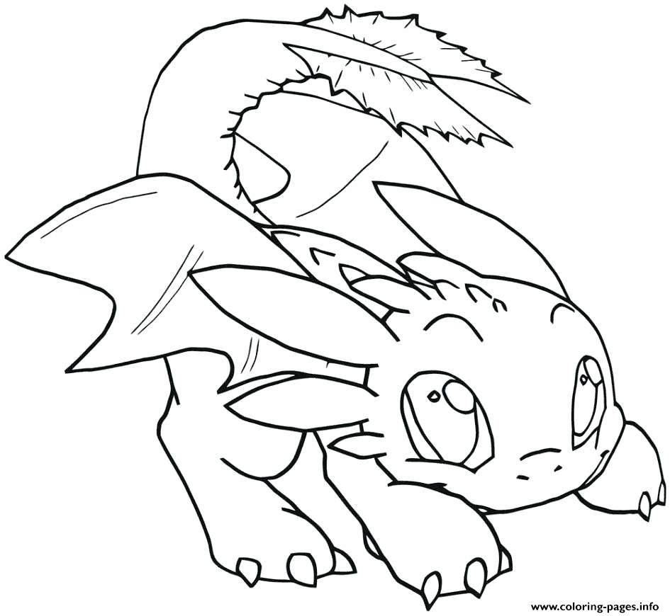 Night Fury Baby Toothless Dragon coloring