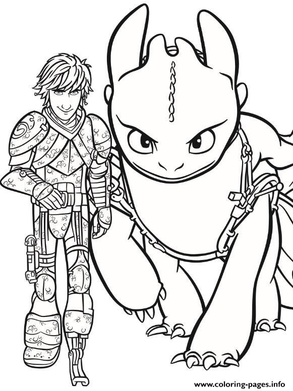 Pin Hiccup And Toothless coloring