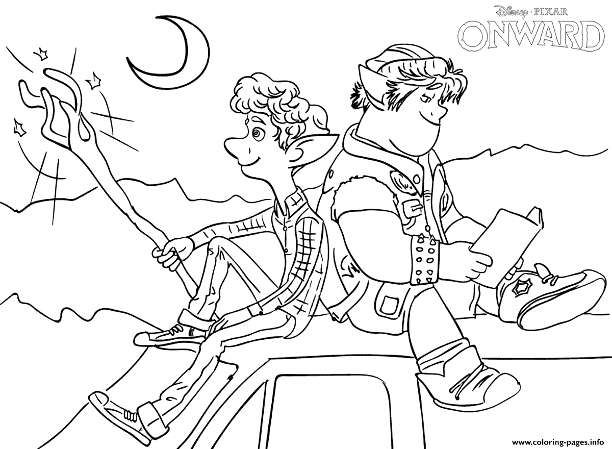 Onward On The Car coloring