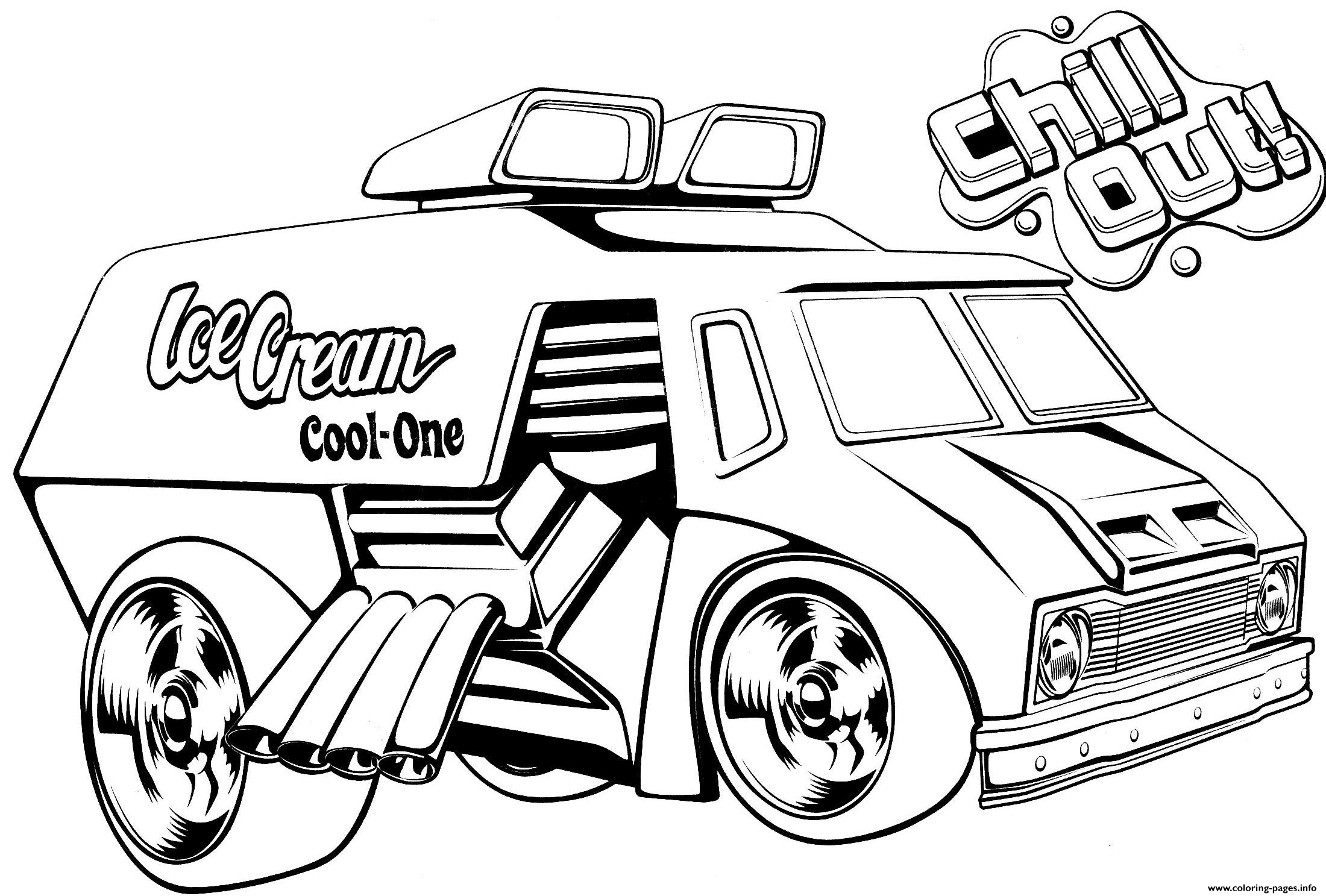 Hot Wheels Ice Cream Truck coloring