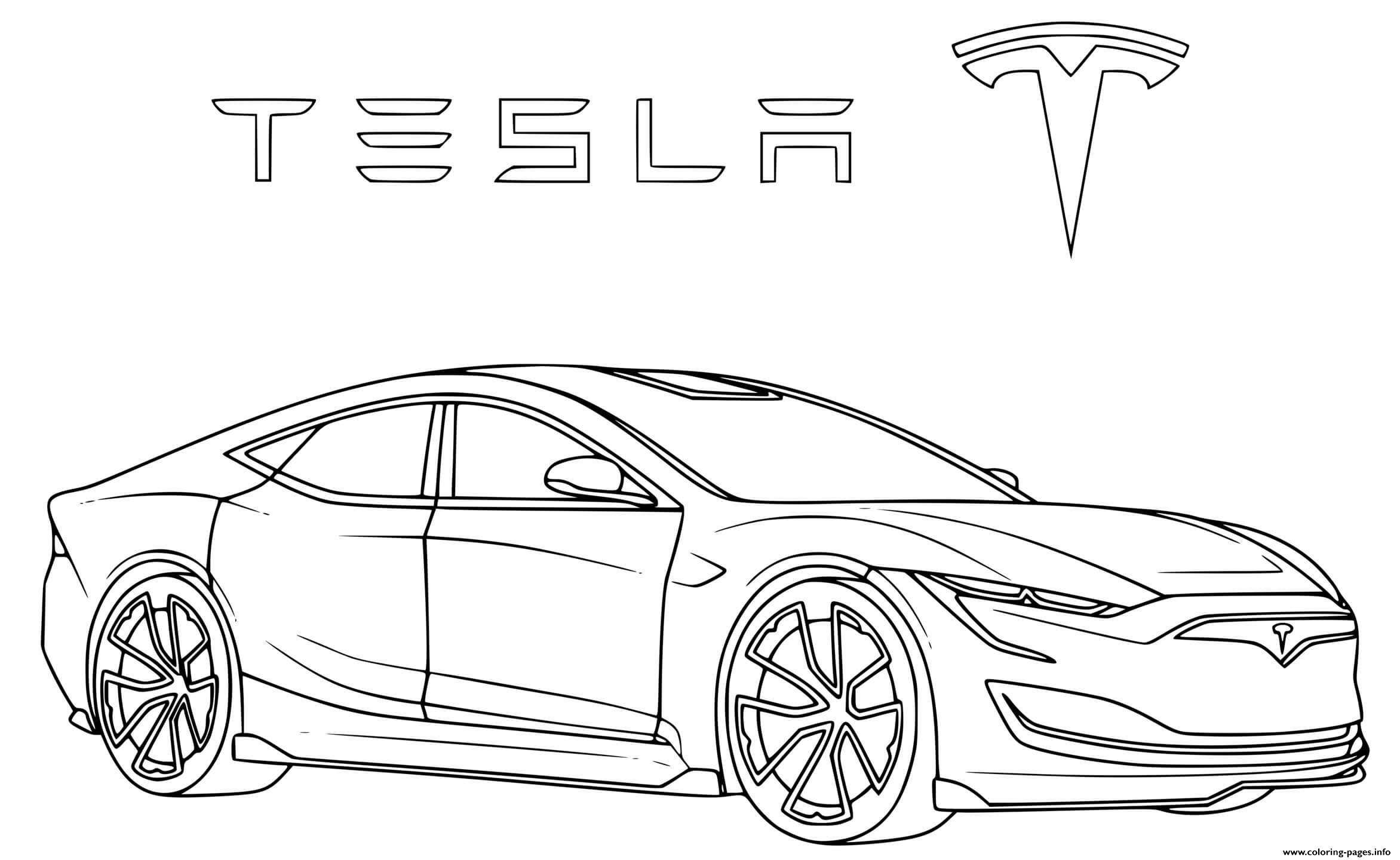Voiture Tesla coloring