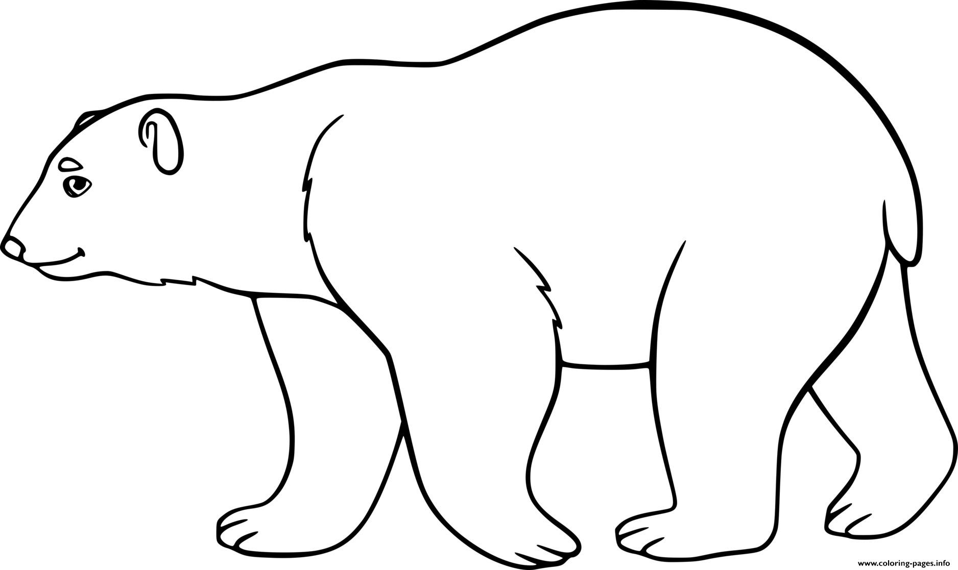 Контурное изображение белого медведя