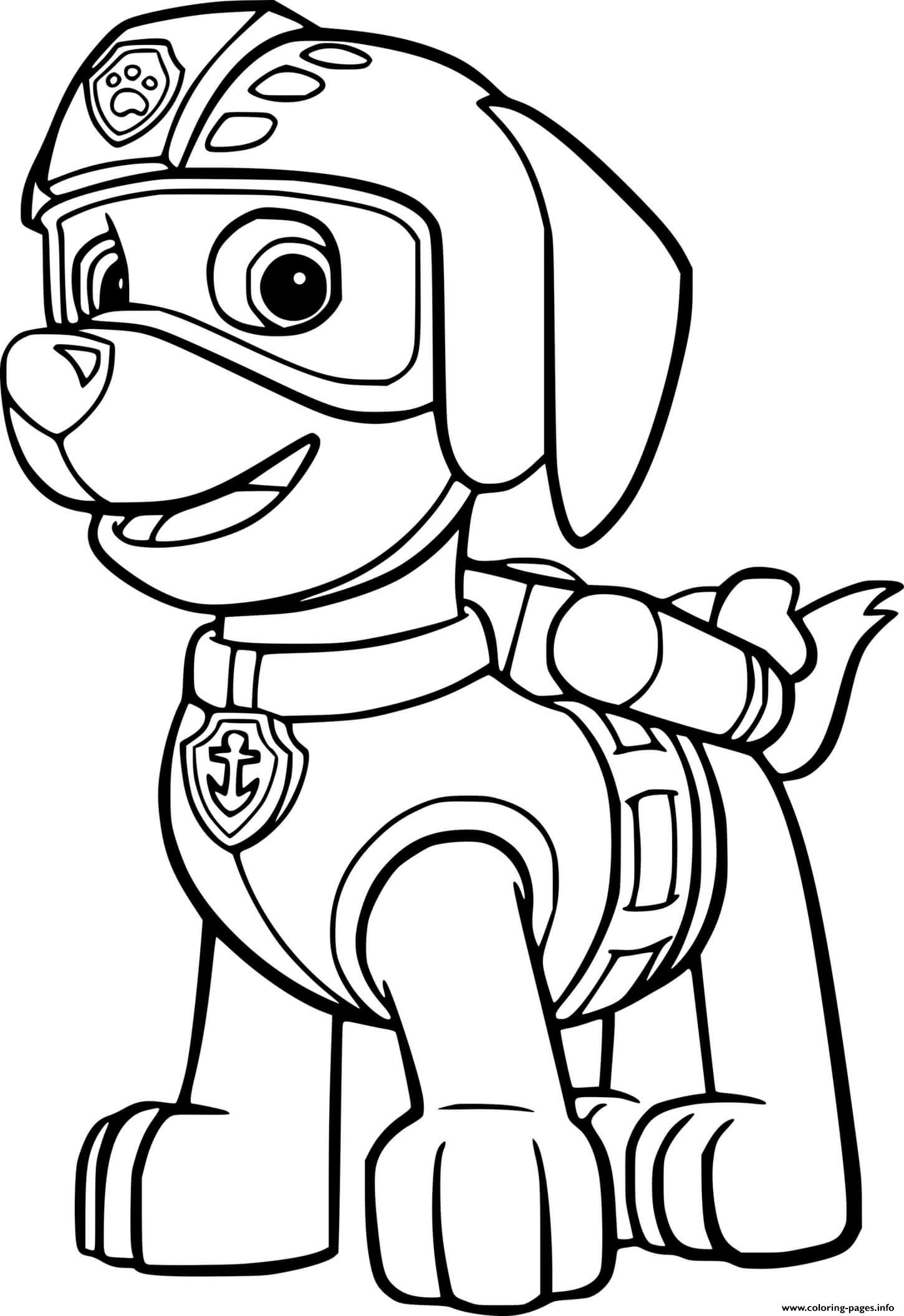 Zuma From Paw Patrol coloring