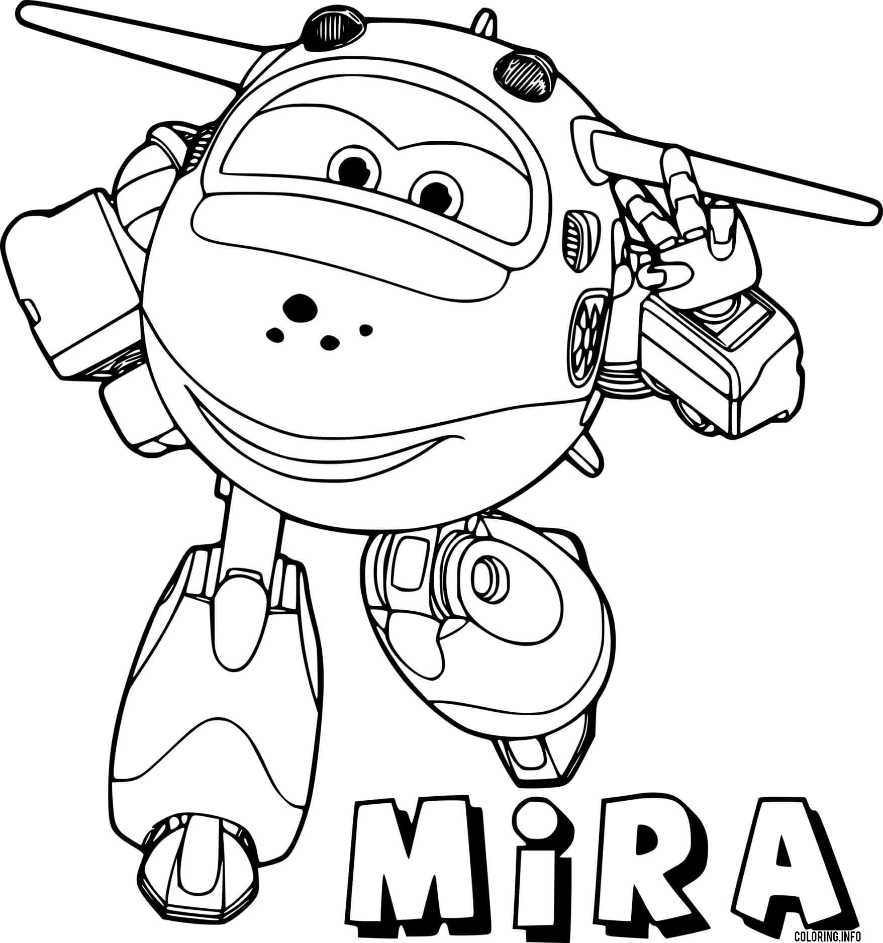 Mira From Super Wings coloring
