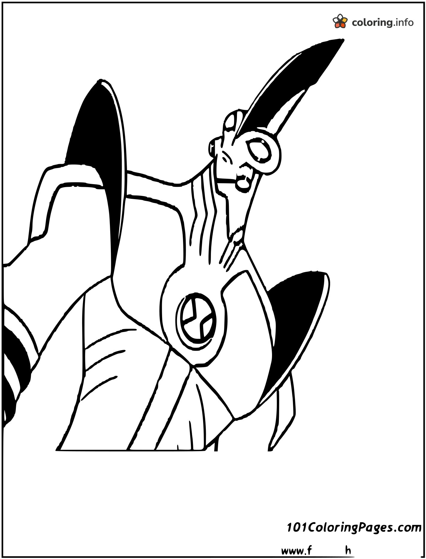Curved Blade Alien Close-Up, Ben 10 Coloring Sheet Curved Blade Alien Close-Up, Ben 10 Coloring Sheet