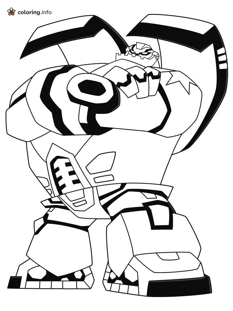 Bulkhead's Giant Round Fist, Transformers Animated Style coloring page Bulkhead's Giant Round Fist, Transformers Animated Style coloring page