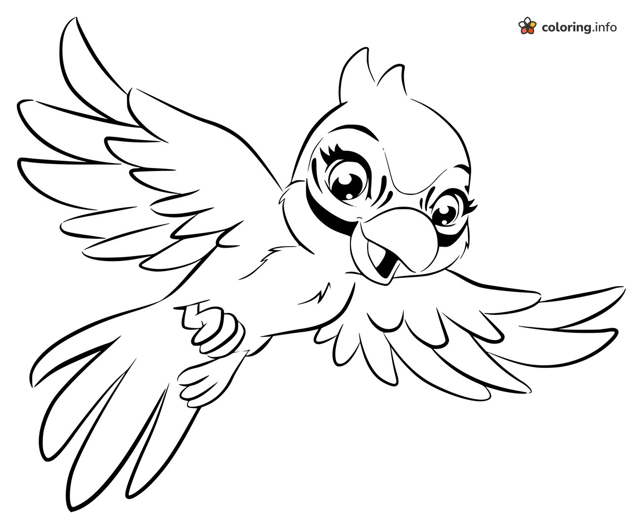 Cheerful Bird in Flight for Lego Friends Fans coloring sheet Cheerful Bird in Flight for Lego Friends Fans coloring sheet