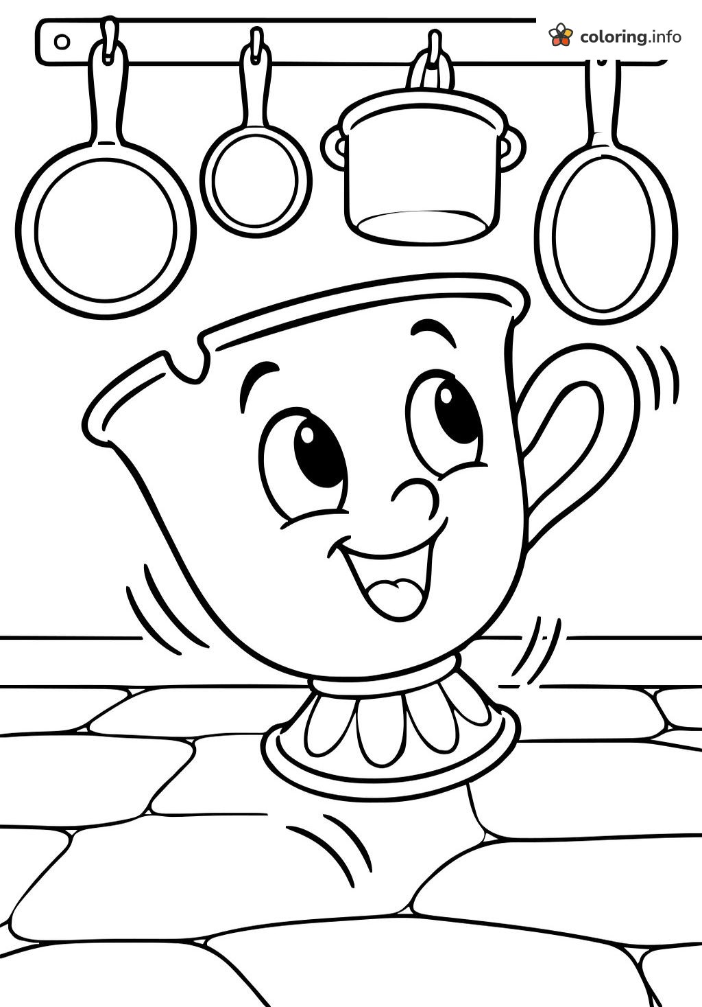 Bouncing Chip the Teacup from Beauty and the Beast coloring page Bouncing Chip the Teacup from Beauty and the Beast coloring page