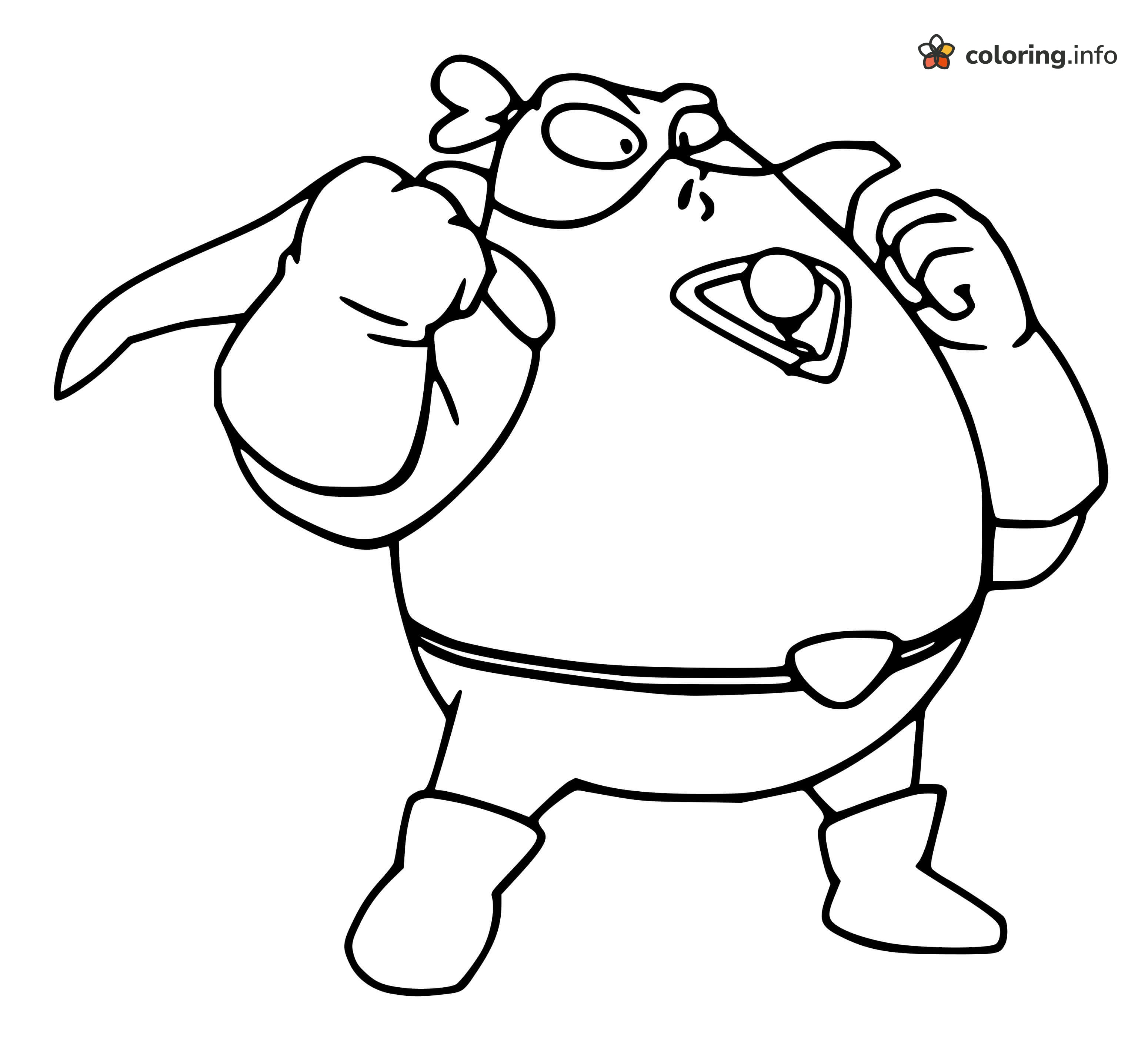 Strongman-Style SuperZings Hero in Mask and Boots coloring page Strongman-Style SuperZings Hero in Mask and Boots coloring page