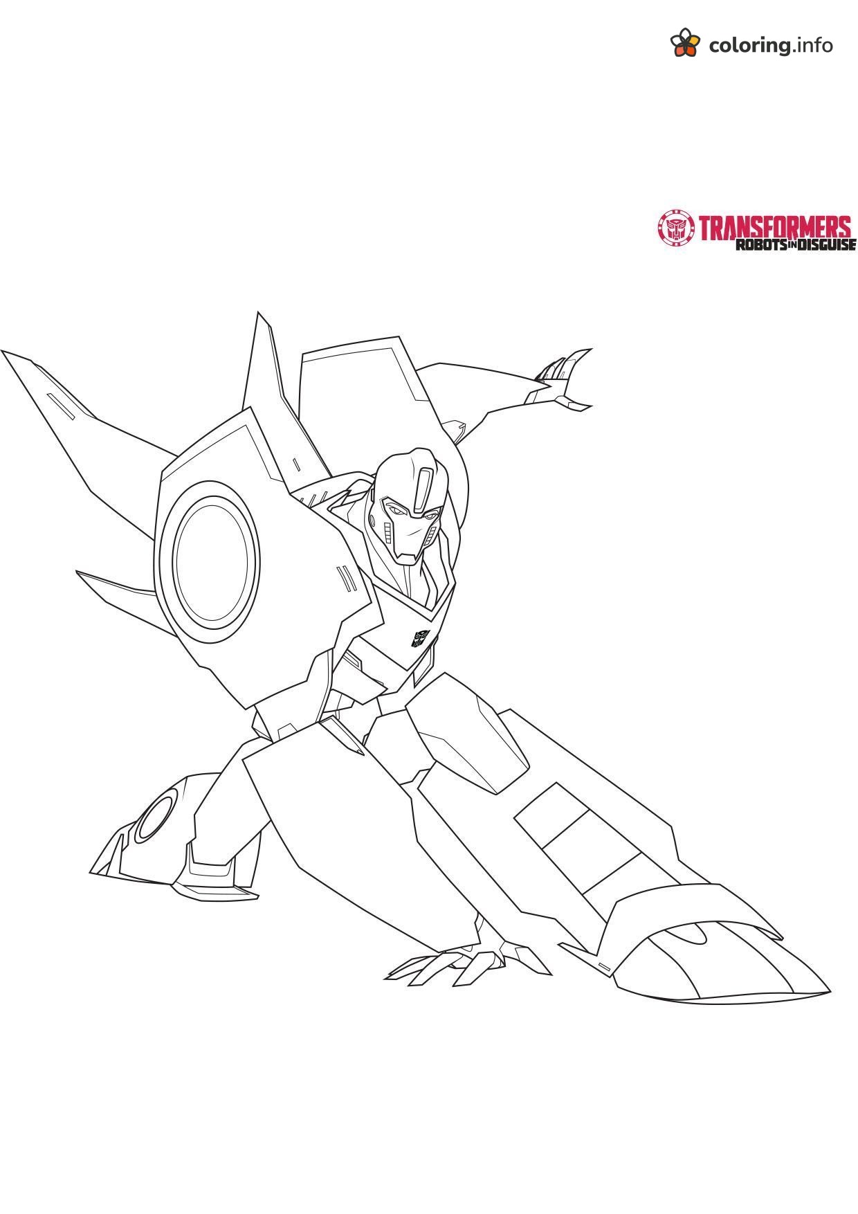 Low Crouching Robot with Wing Panels, Transformers Printable coloring page Low Crouching Robot with Wing Panels, Transformers Printable coloring page