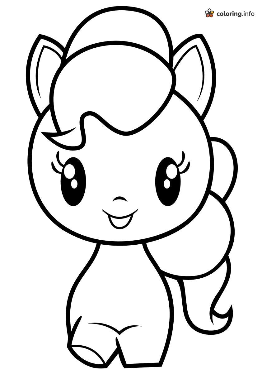Curly-Tail Pony Standing, Cutie Mark Crew (MLP) coloring sheet Curly-Tail Pony Standing, Cutie Mark Crew (MLP) coloring sheet