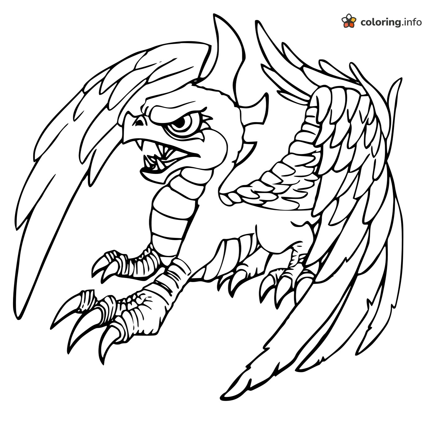 Swooping Eagle Skylanders Coloring Page With Talons coloring page Swooping Eagle Skylanders Coloring Page With Talons coloring page