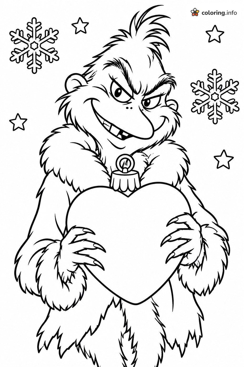 Heart Ornament Bunny, Free The Grinch Coloring Page Heart Ornament Bunny, Free The Grinch Coloring Page