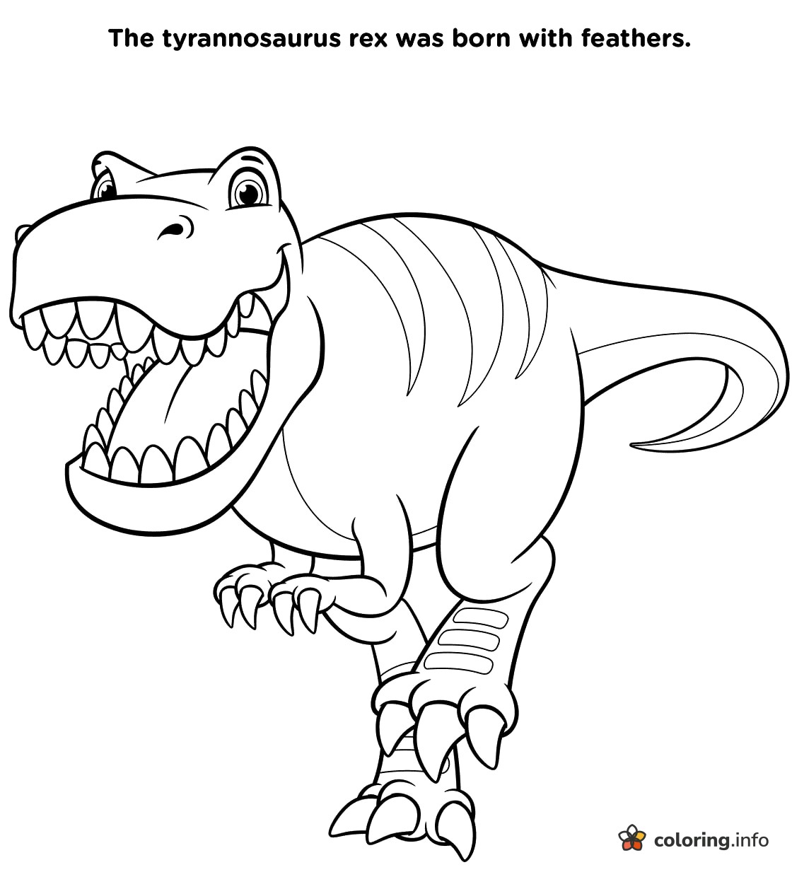 Grinning T-Rex Dinosaur Page for the PAW Patrol Collection coloring page Grinning T-Rex Dinosaur Page for the PAW Patrol Collection coloring page