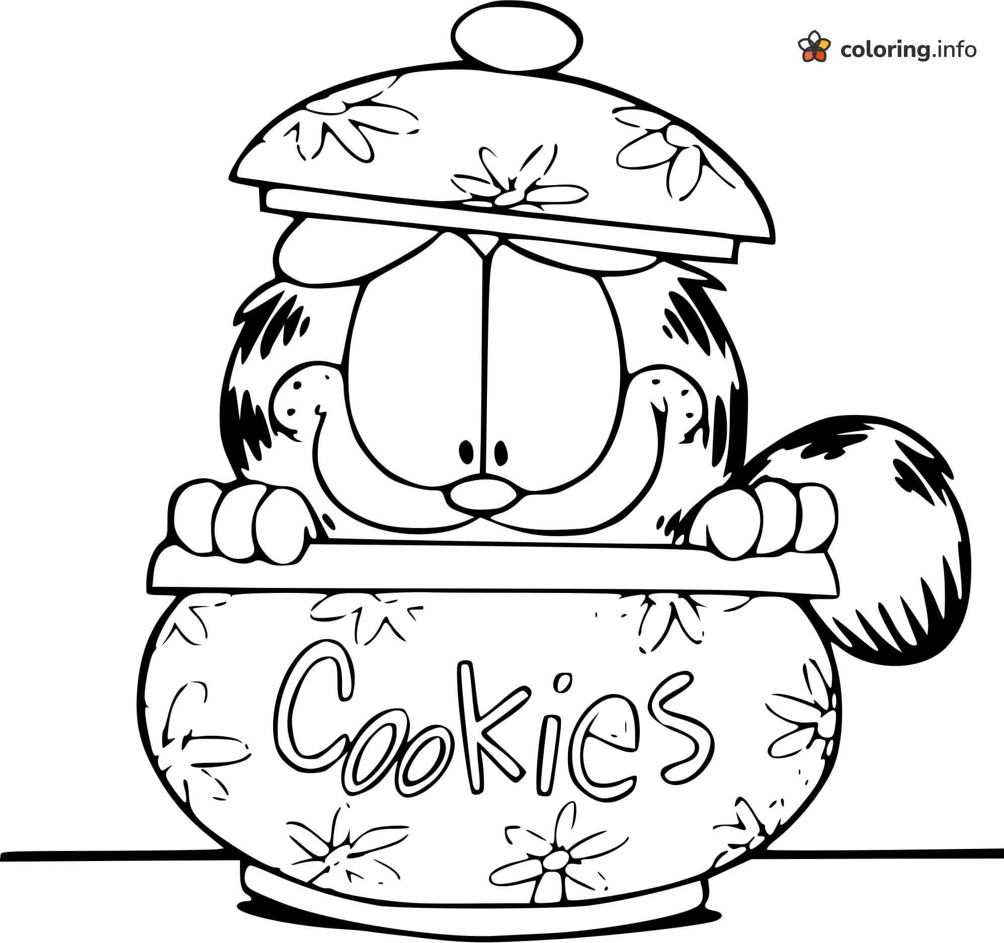 Cookie Jar Caper With Garfield coloring page Cookie Jar Caper With Garfield coloring page