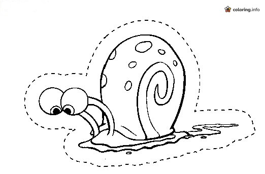 Gary the Snail Slime Trail Cut-Out from SpongeBob SquarePants coloring page Gary the Snail Slime Trail Cut-Out from SpongeBob SquarePants coloring page
