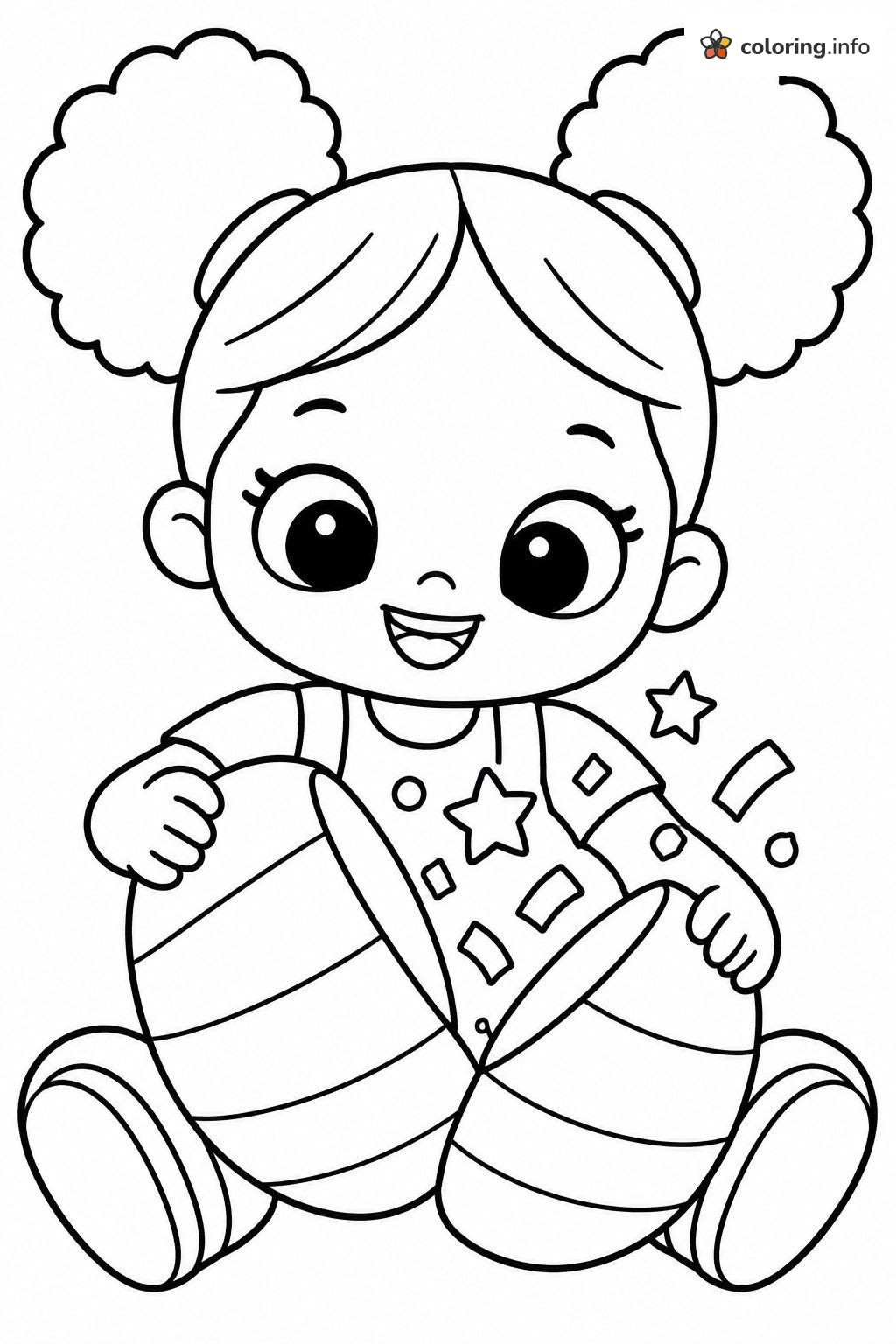 Confetti Pops Out of a Striped Egg in This L.O.L. Surprise! Dolls Page coloring page Confetti Pops Out of a Striped Egg in This L.O.L. Surprise! Dolls Page coloring page
