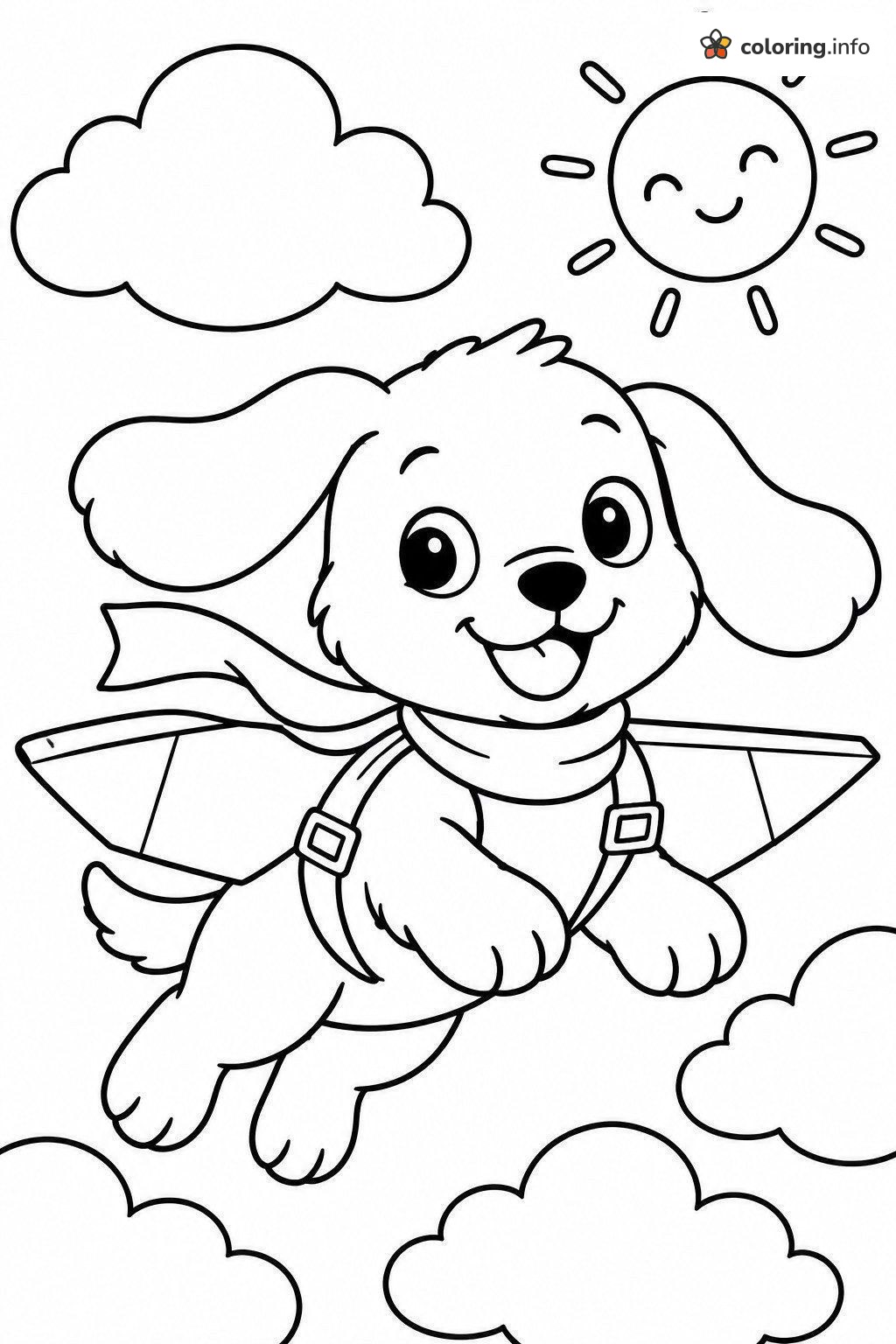 Soaring on Hang Glider Wings: Skye (PAW Patrol) coloring page Soaring on Hang Glider Wings: Skye (PAW Patrol) coloring page