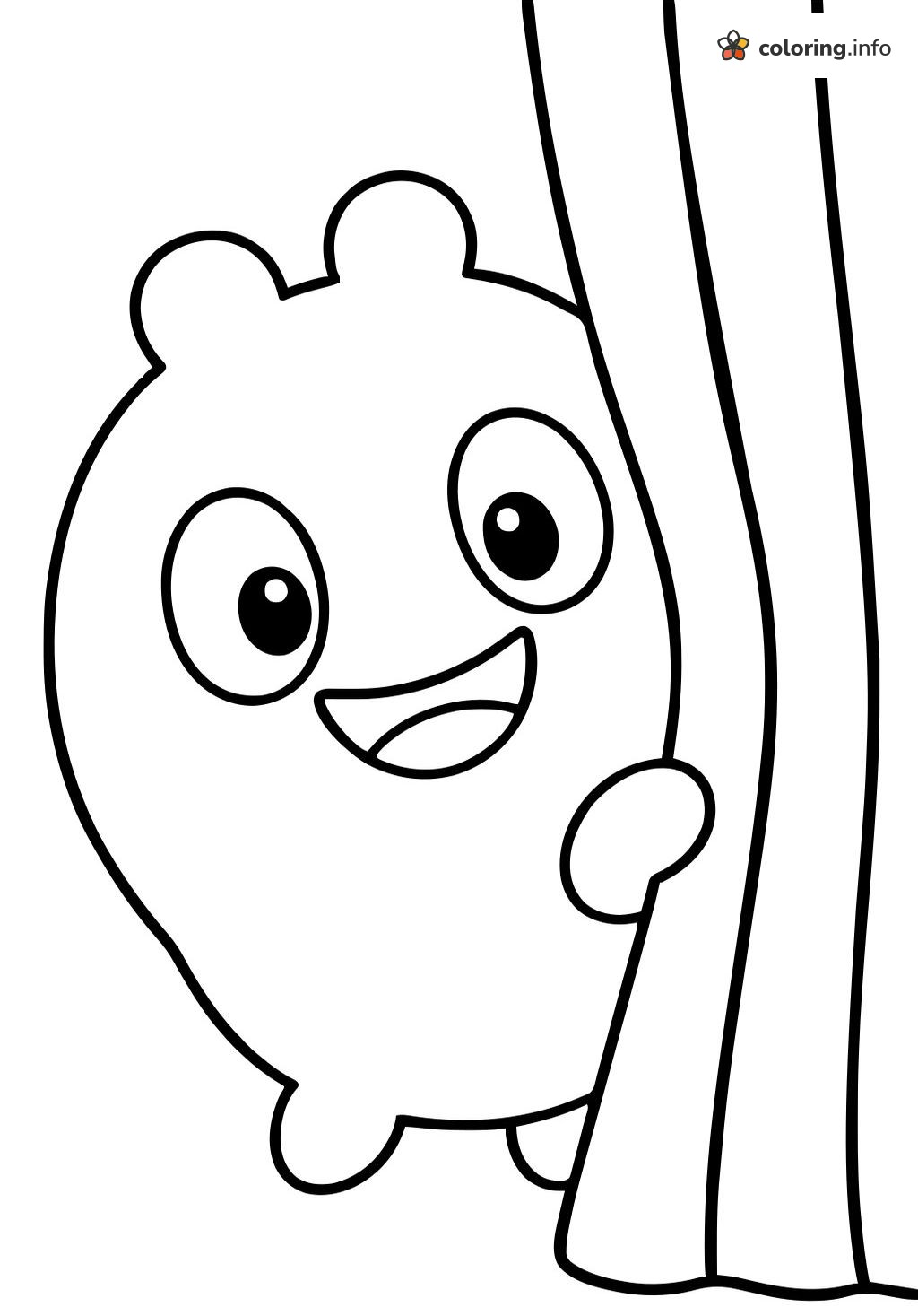 Peekaboo Curtain Creature in Our Gengar Pages coloring page Peekaboo Curtain Creature in Our Gengar Pages coloring page